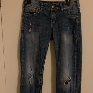 Silver Jeans 28/28 distressed Sam Boyfriend